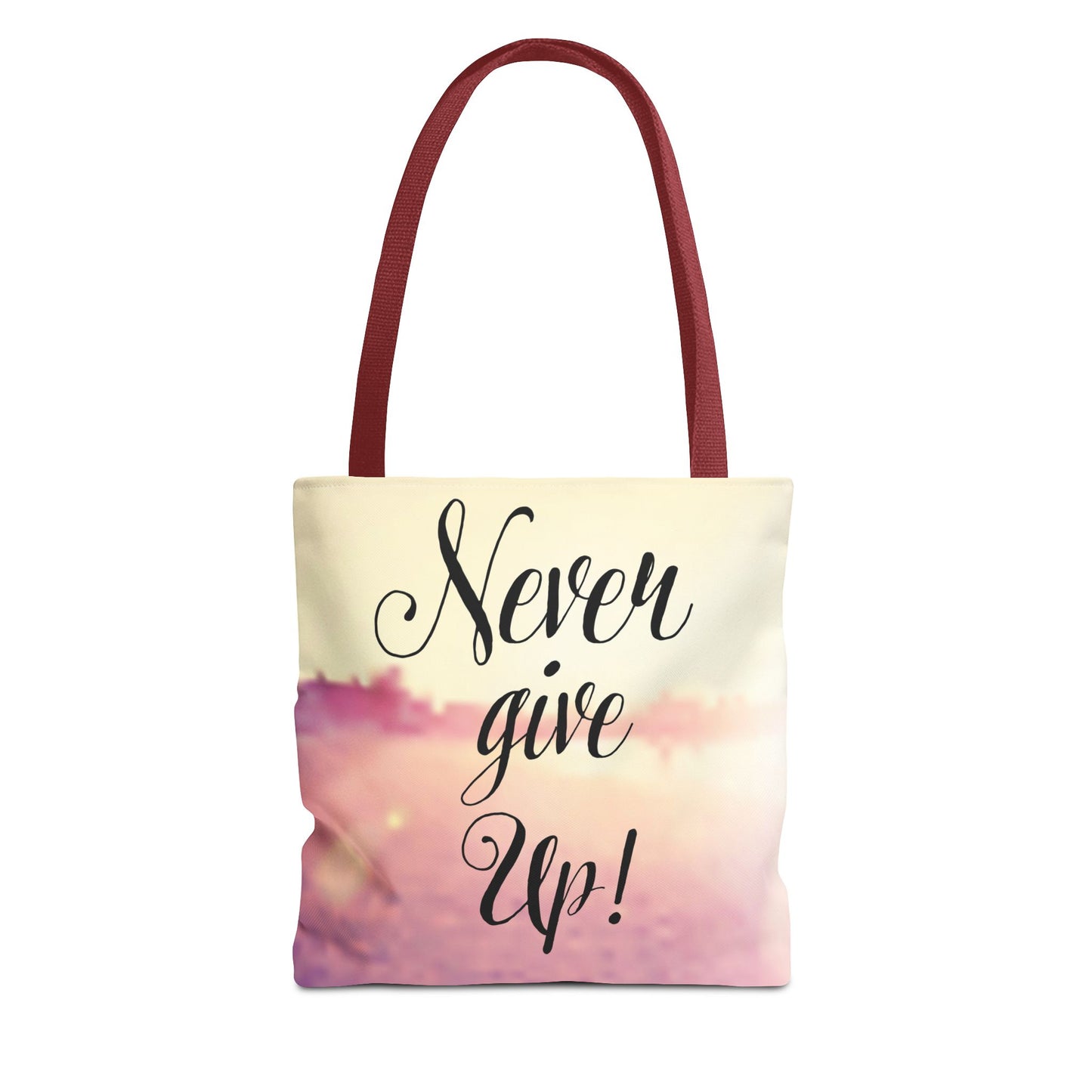 Inspirational Tote Bag - 'Never Give Up' & 'Always Believe in Yourself'