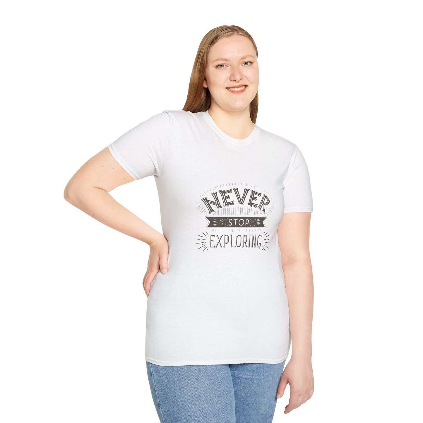 Embrace the Unknown: Never Stop Exploring Unisex Softstyle Tee
