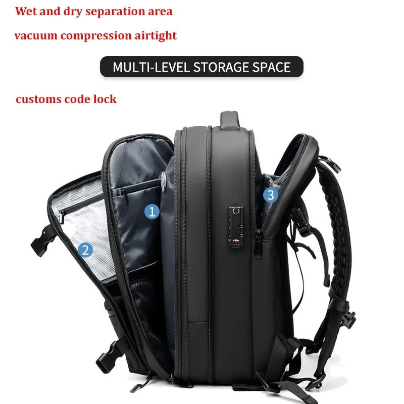 Travel Backpack with Vacuum Compression