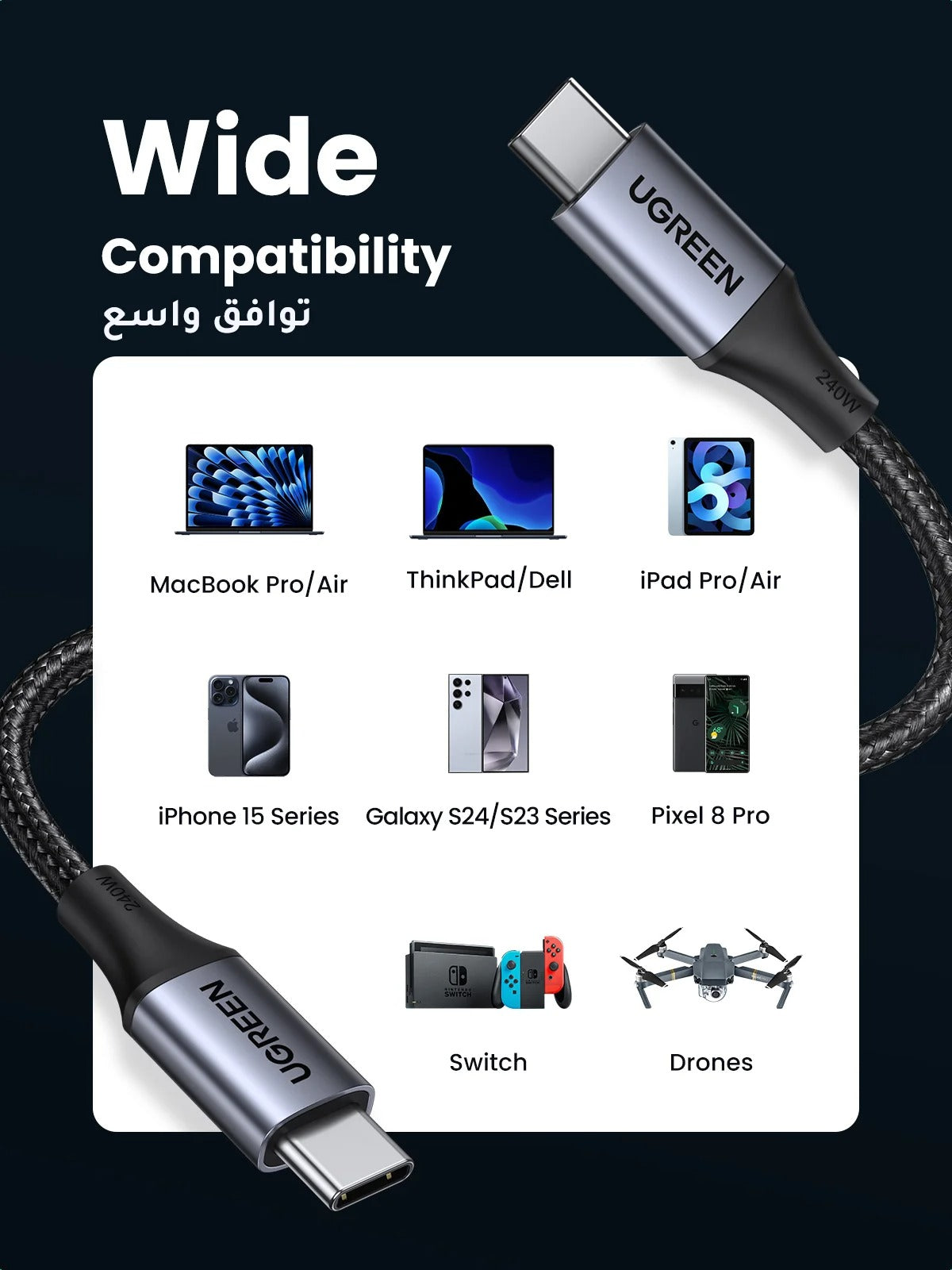 UGREEN PD3.1 240W USB Type C Charging Cable