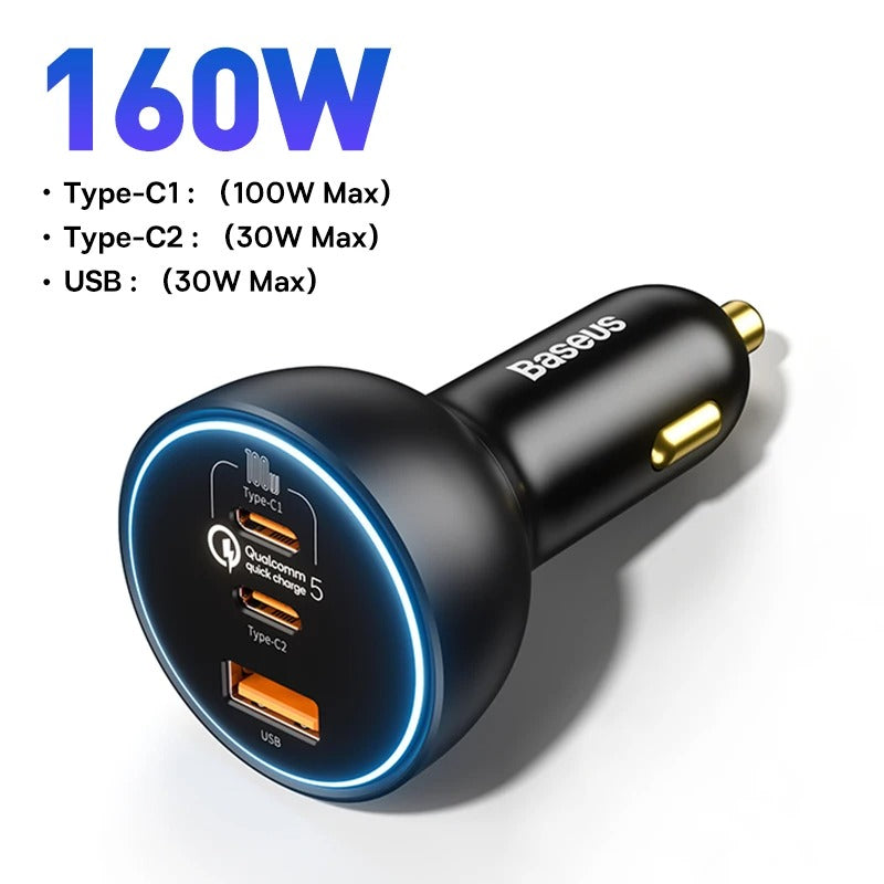 Baseus 160W Car Charger QC 5.0