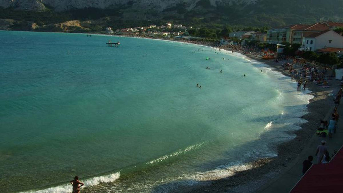 Baska Beach on krk island Croatia