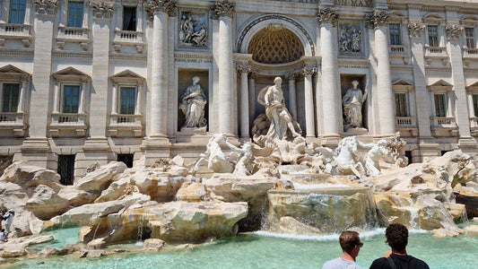 Featured Trevi fountain monument in Rome Italy