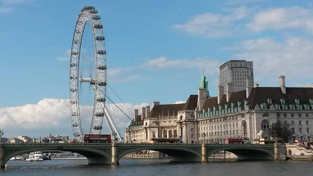 London Eye View from Thames river