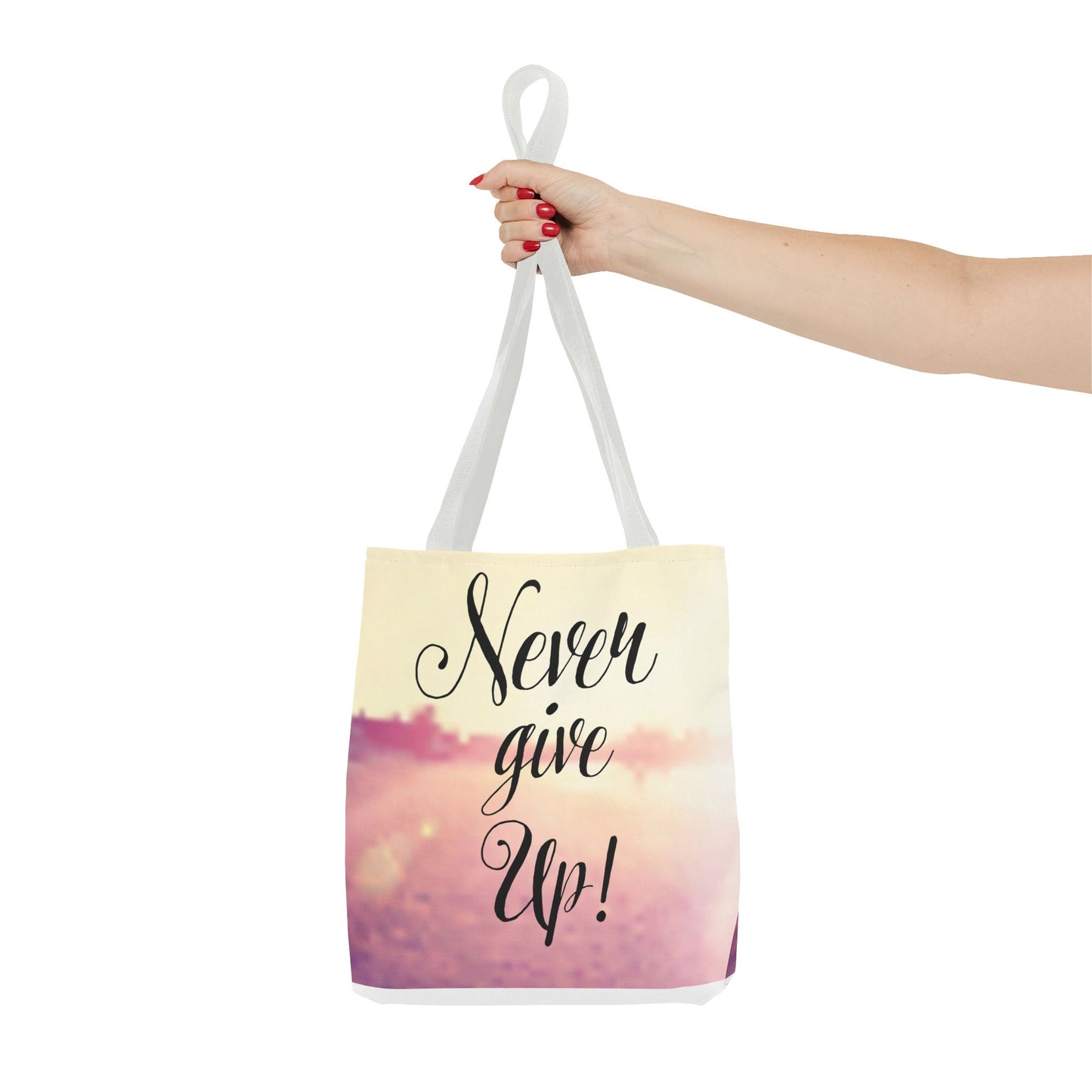 Inspirational Tote Bag - 'Never Give Up' & 'Always Believe in Yourself'