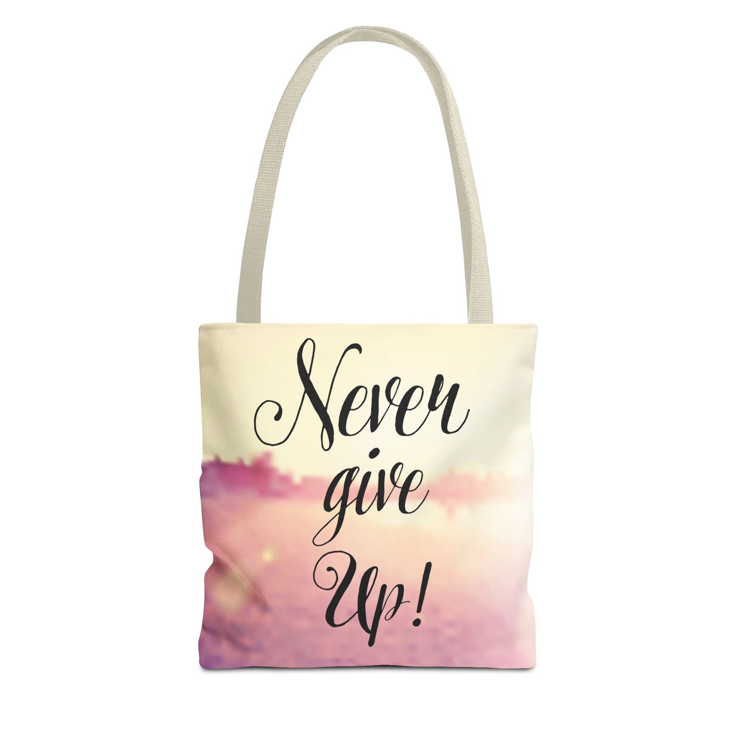 Inspirational Tote Bag - 'Never Give Up' & 'Always Believe in Yourself'