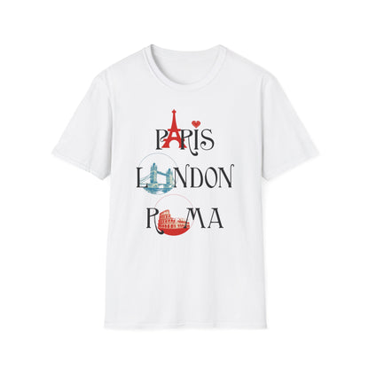 European Escapades: Elite Traveler (London, Roma, Paris) Tee