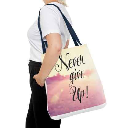 Inspirational Tote Bag - 'Never Give Up' & 'Always Believe in Yourself'