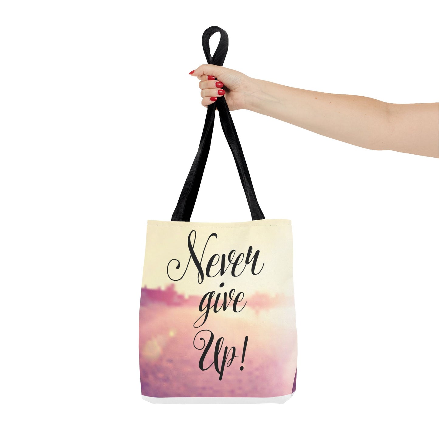Inspirational Tote Bag - 'Never Give Up' & 'Always Believe in Yourself'