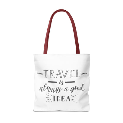 Travel Tote Bag - "Travel is Always a Good Idea"
