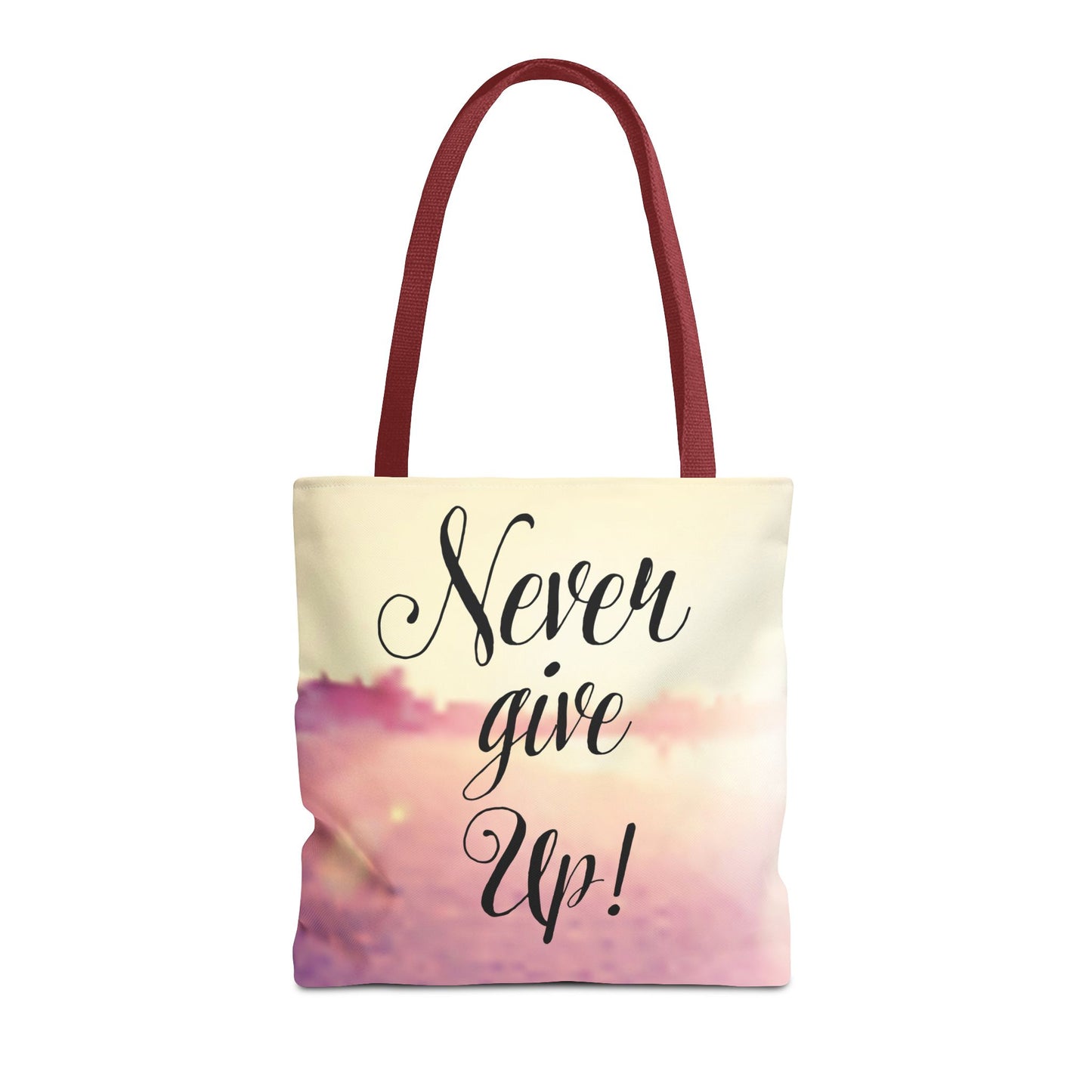 Inspirational Tote Bag - 'Never Give Up' & 'Always Believe in Yourself'