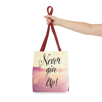 Inspirational Tote Bag - 'Never Give Up' & 'Always Believe in Yourself'