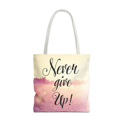 Inspirational Tote Bag - 'Never Give Up' & 'Always Believe in Yourself'